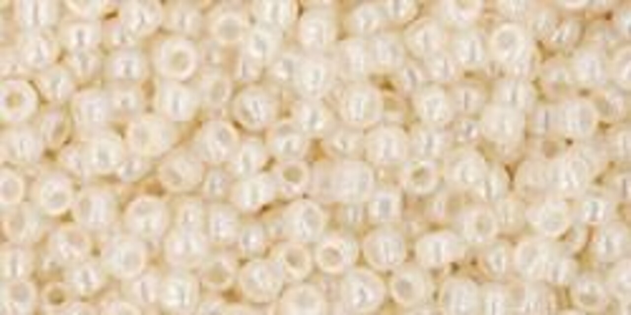 Toho 11/0 Round Japanese Seed Bead, #147, Ceylon Light Ivory, 13 grams